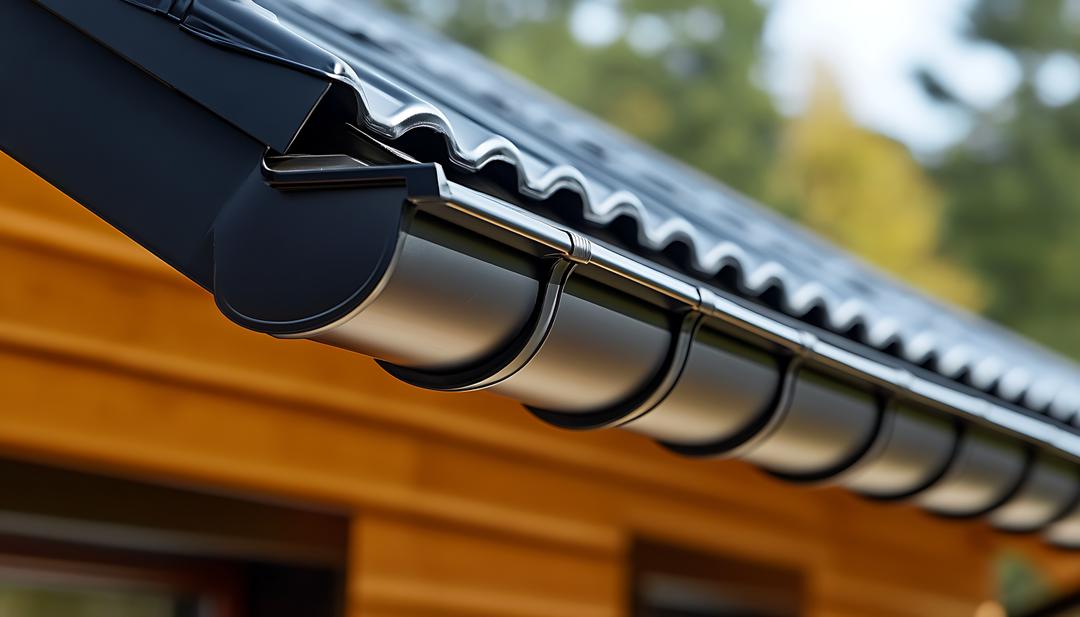 New gutters installed on a home.