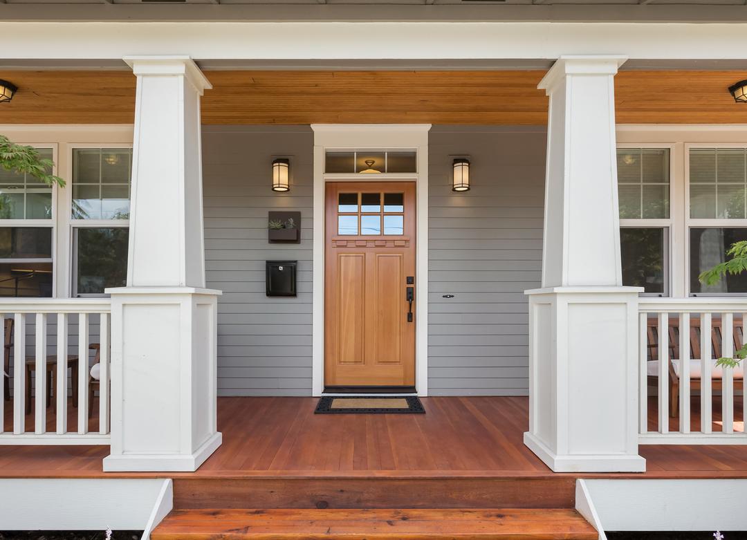 Front door of home.